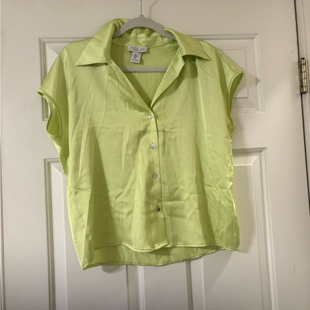 Rachel Zoe Green Button Down Shirt